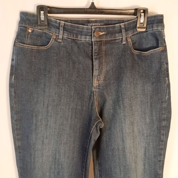 Talbots Bootcut Jeans Size 10 Simply Flattering 5 Pocket Dark Wash - Picture 4 of 6